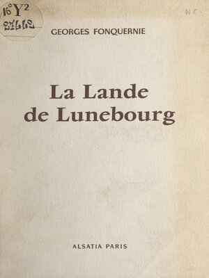 cover image of La lande de Lunebourg
